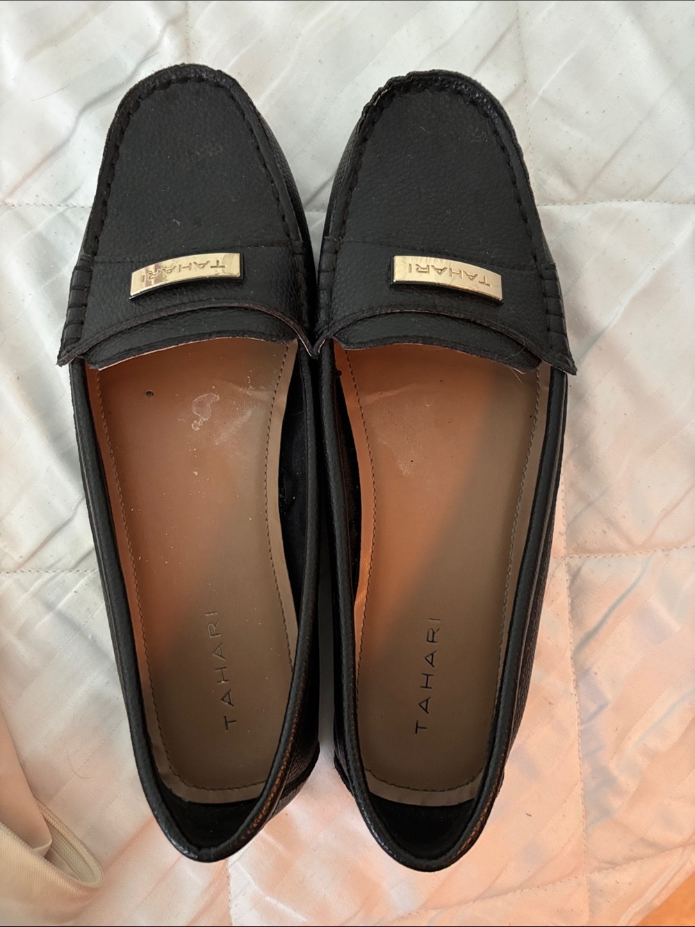 Tahari black flats